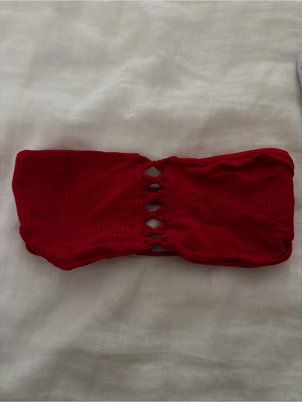 San Lorenzo Red Bandeau Bikini Top